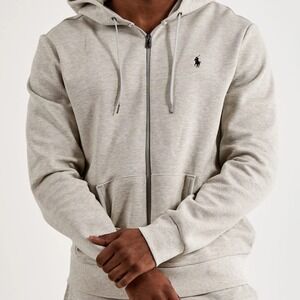 Ralph Lauren Polo Big Tall 5XB Grey Heather Full Zip Hoodie Sweatshirt Men Comfy